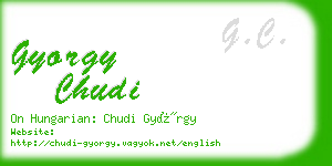 gyorgy chudi business card